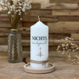 Weihnachtskerze "Nichts."