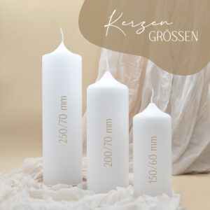Schenke Kreatives - Kerzengrößen