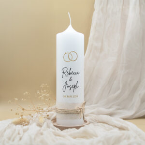 Schenke Kreatives - Hochzeitskerze - Ringe